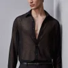 Camicia in voile con strass