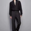Camicia jacquard in twill di viscosa