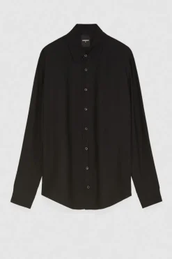 Camicia jacquard in twill di viscosa