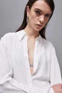 Camicia maniche lunghe in crepe Essential