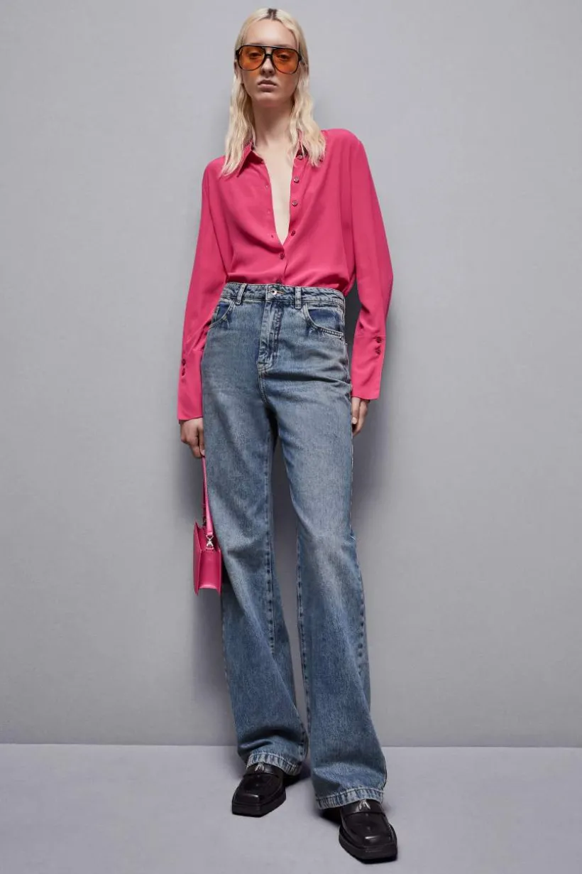 Camicia maniche lunghe in crepe Essential