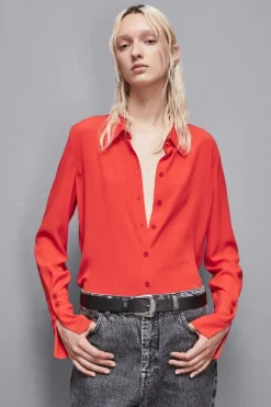 Camicia maniche lunghe in crepe Essential