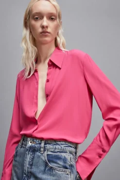 Camicia maniche lunghe in crepe Essential