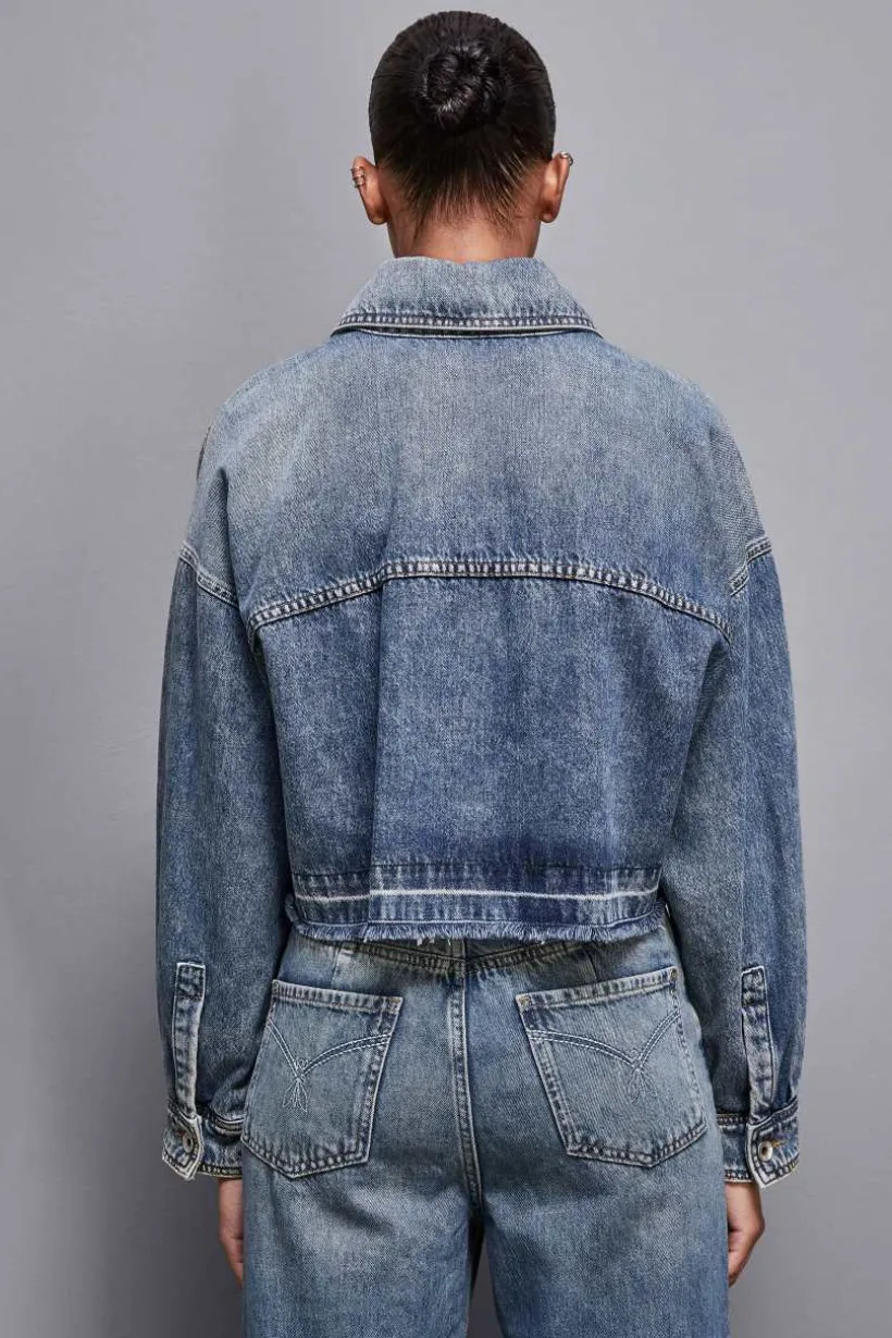 Camicia maniche lunghe in jeans blu