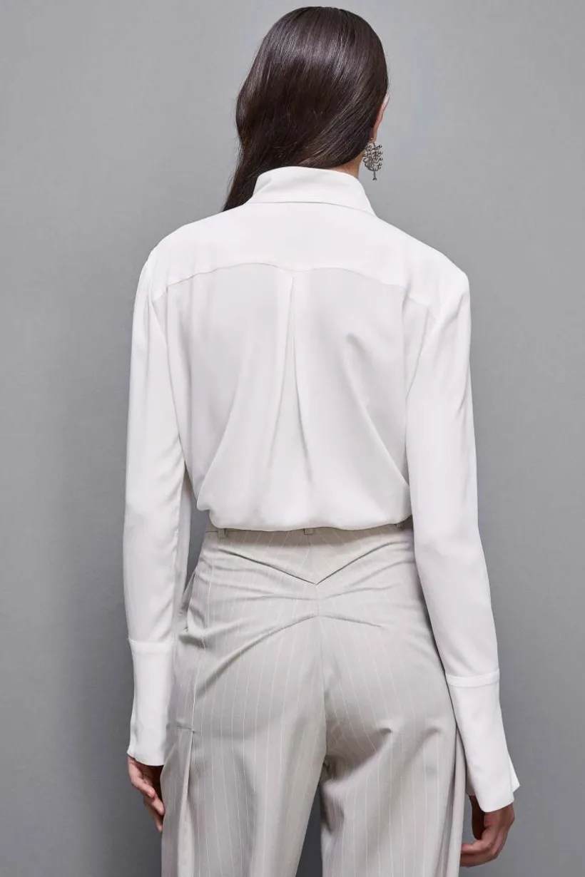 Camicia maniche lunghe in crepe Essential