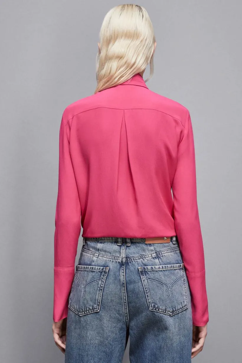 Camicia maniche lunghe in crepe Essential