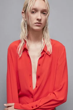 Camicia maniche lunghe in crepe Essential