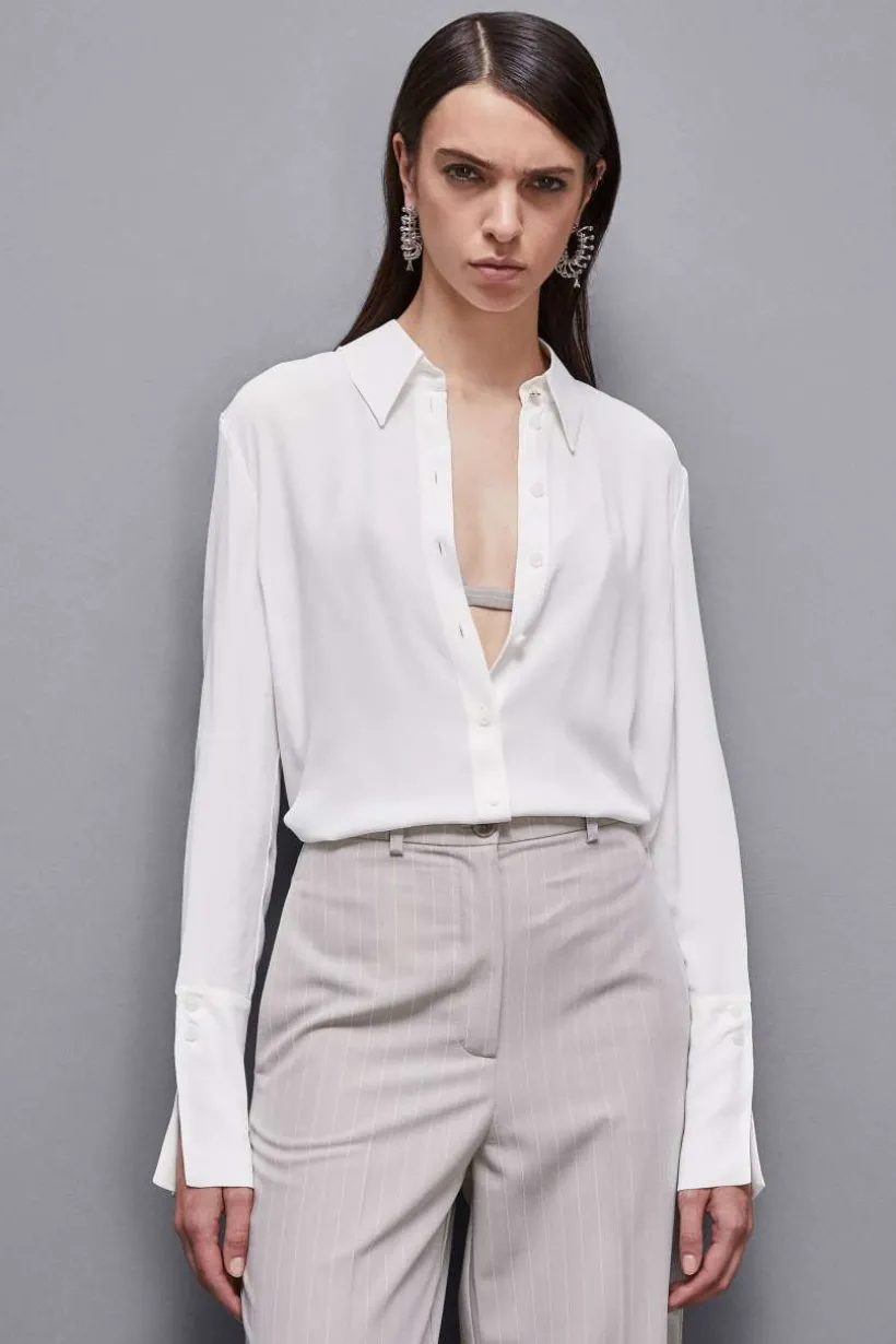 Camicia maniche lunghe in crepe Essential