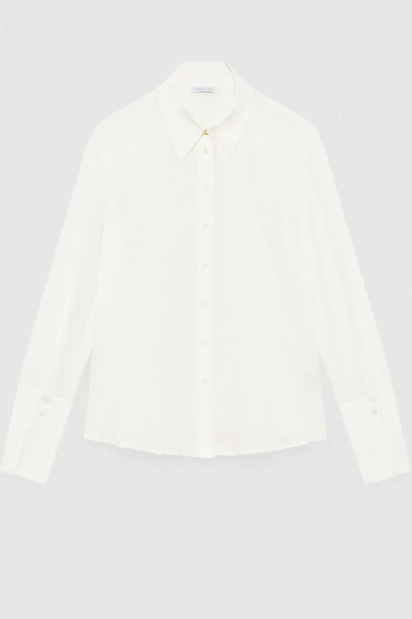 Camicia maniche lunghe in crepe Essential