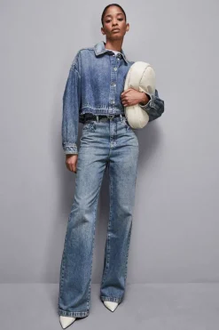 Camicia maniche lunghe in jeans blu