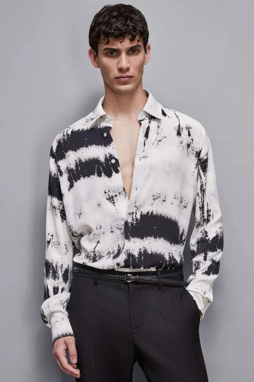 Camicia morbida in twill di viscosa