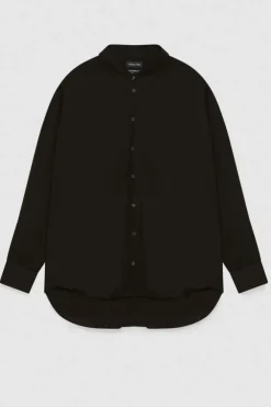 Camicia oversize in lino e viscosa