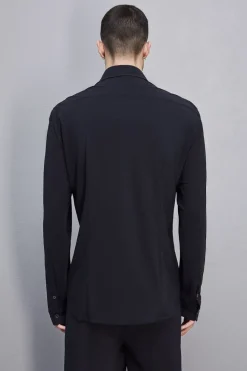 Camicia slim fit in jersey