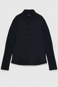 Camicia slim fit in jersey