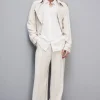 Camicia tinta unita In twill di viscosa