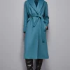 Cappotto con cintura in panno "Essential"