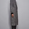 Cappotto con cintura in panno