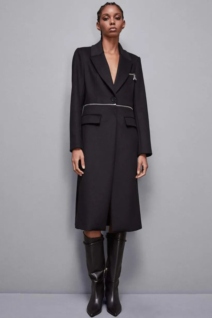 Cappotto con maxi-zip in vita "Essential"