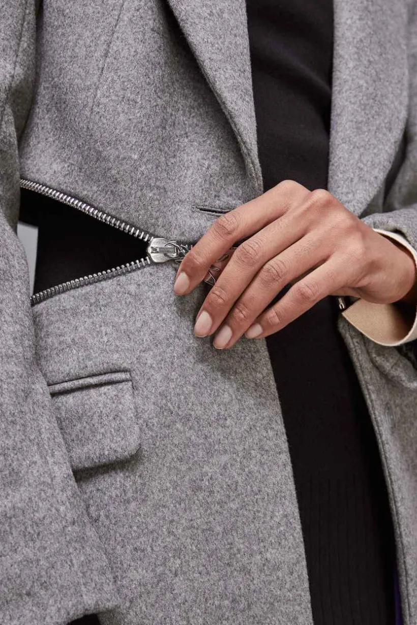 Cappotto con maxi-zip in vita "Essential"