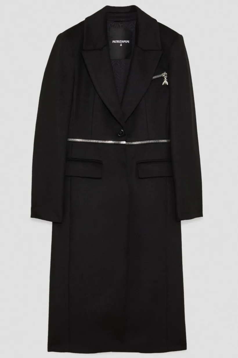 Cappotto con maxi-zip in vita "Essential"