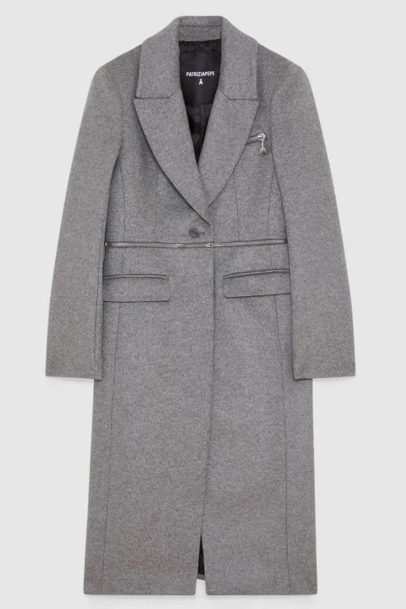 Cappotto con maxi-zip in vita "Essential"