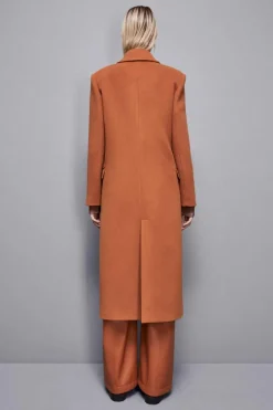 Cappotto lungo doppio petto in panno