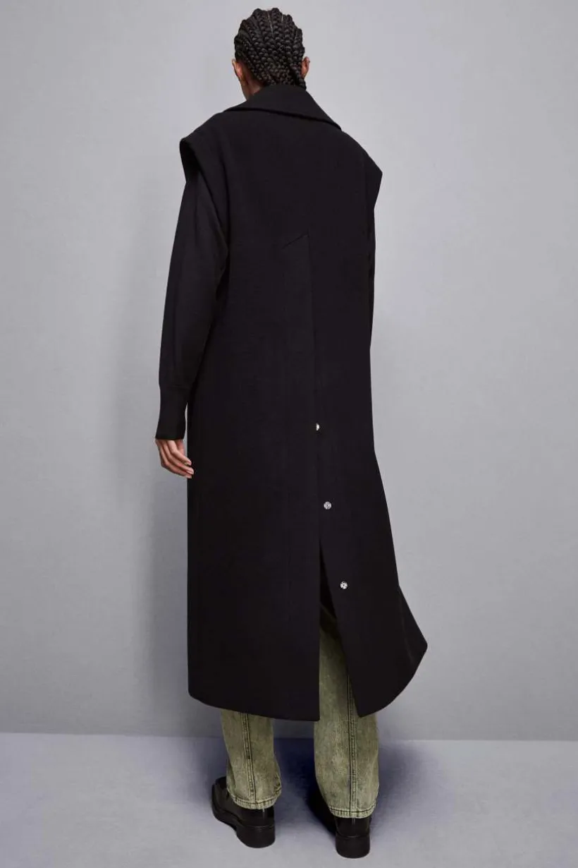 Cappotto lungo in panno di lana