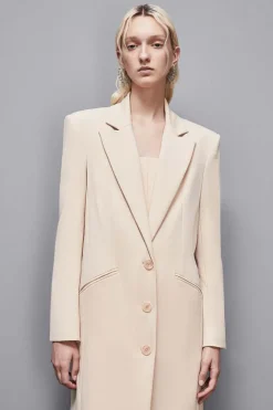 Cappotto lungo in viscosa stretch