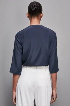 Casacca regular fit in misto seta
