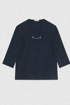 Casacca regular fit in misto seta
