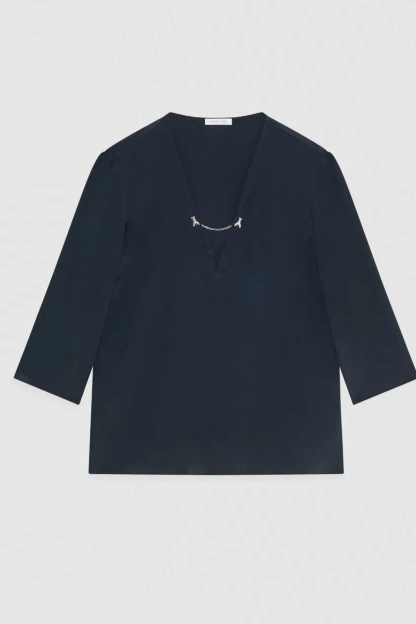 Casacca regular fit in misto seta