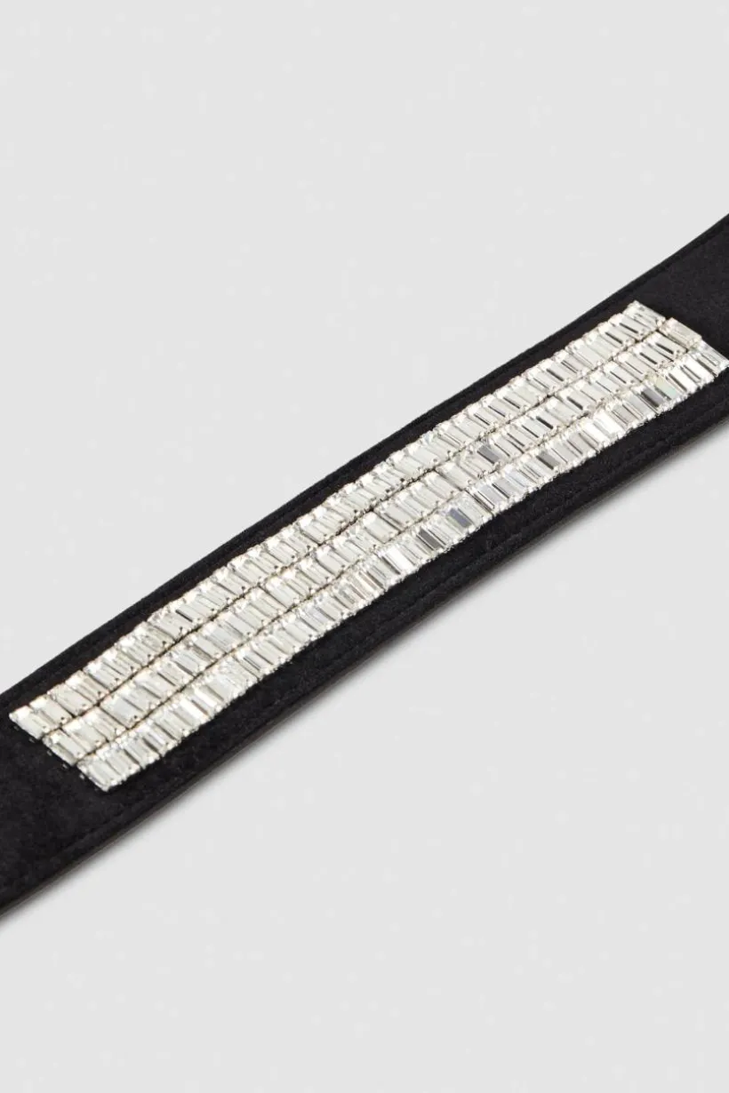 Choker con strass rettangolari