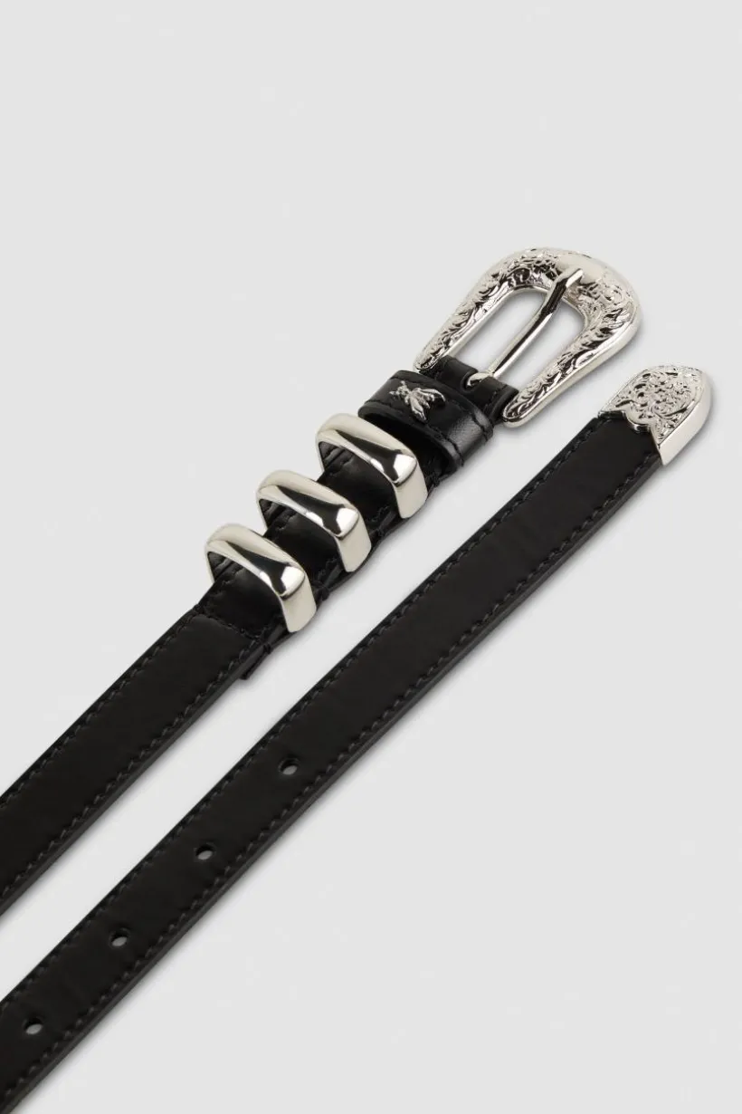 Cintura Cowboy in pelle vita bassa