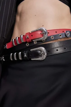 Cintura Cowboy in pelle vita bassa