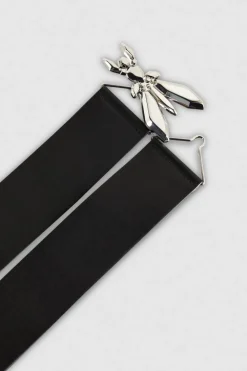 CIntura vita alta in pelle con elastico