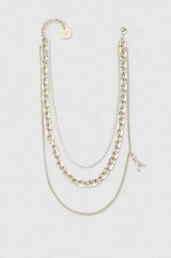 Collana in ottone e vetro