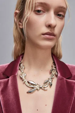 Collana piatta color oro