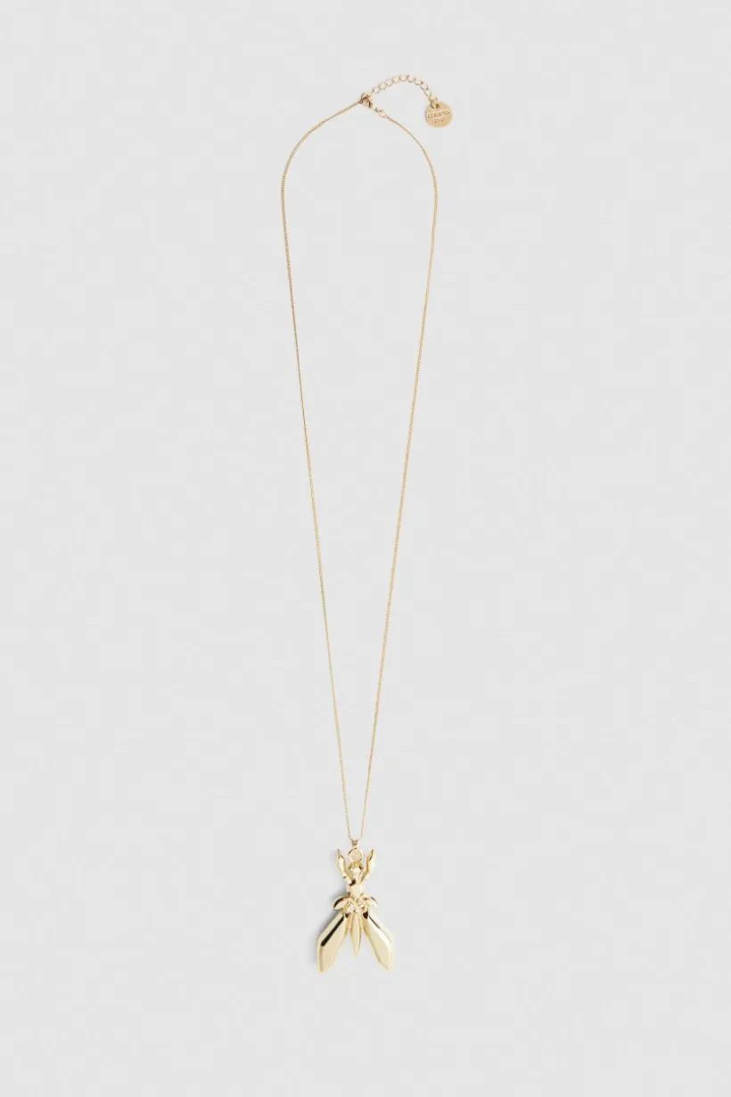 Collana reversibile color oro