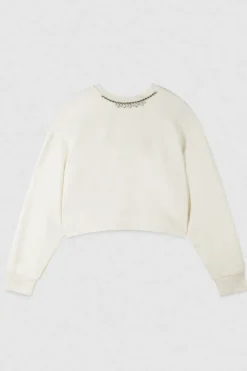 Felpa morbida con strass