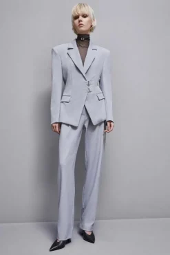 Giacca con ganci in viscosa stretch
