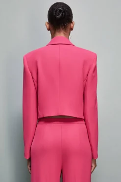Giacca con piuma in tessuto stretch