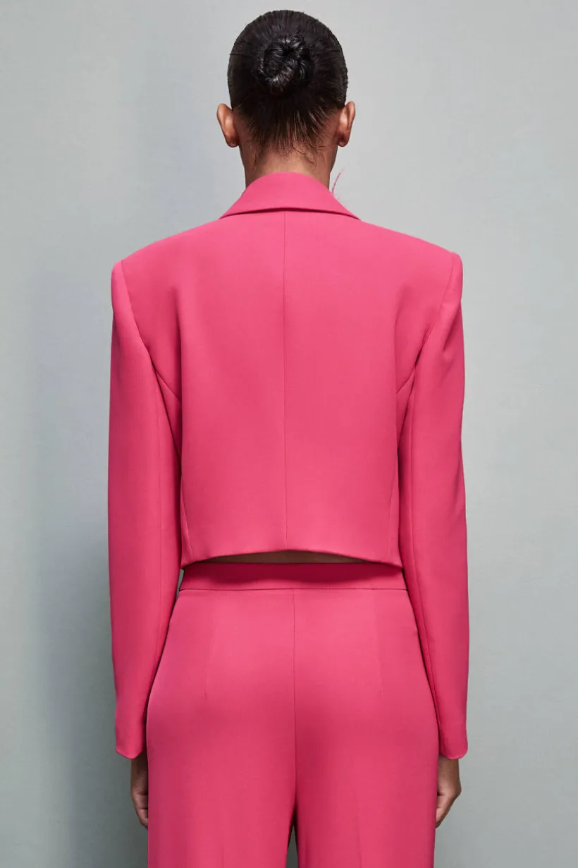 Giacca con piuma in tessuto stretch