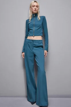 Giacca cropped a collo alto