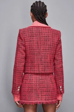 Giacca girocollo in tweed