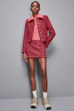 Giacca girocollo in tweed