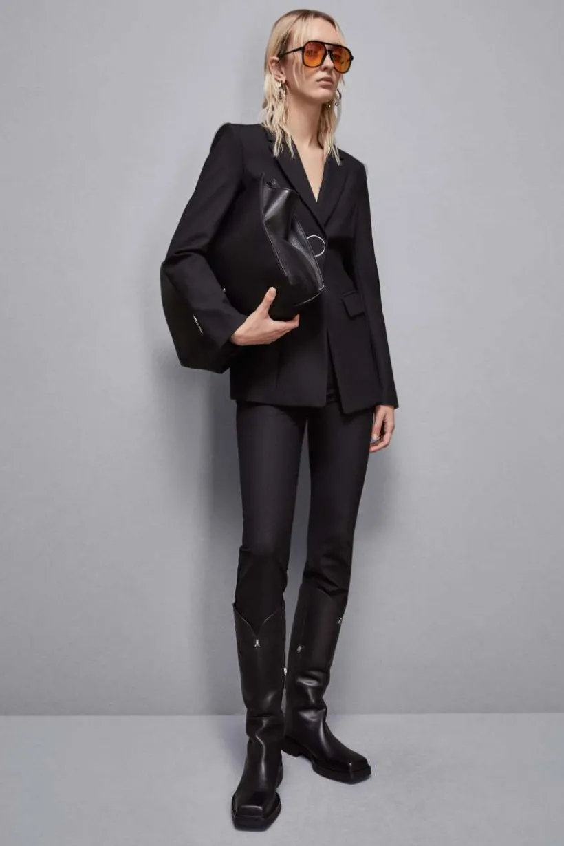 Giacca in gabardina di lana stretch