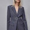 Giacca in gabardina di lana stretch