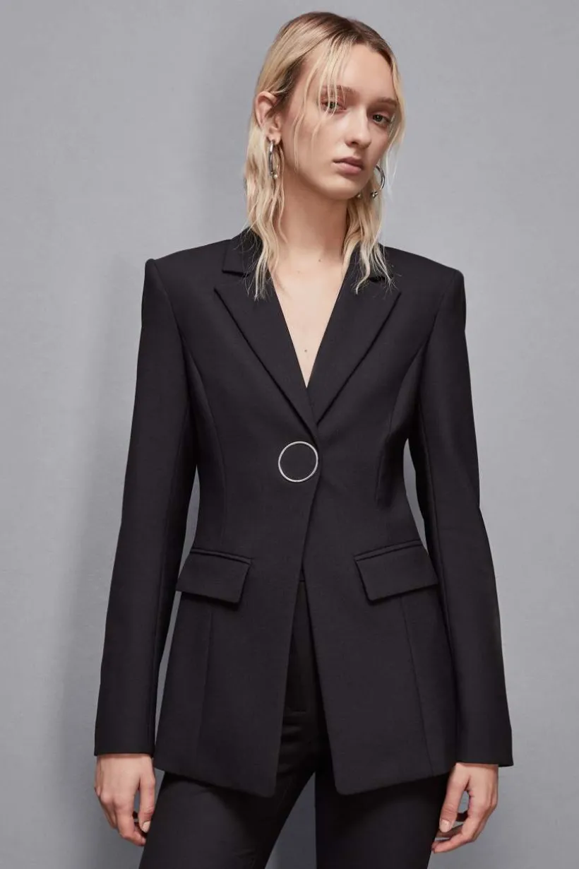 Giacca in gabardina di lana stretch