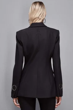 Giacca in gabardina di lana stretch