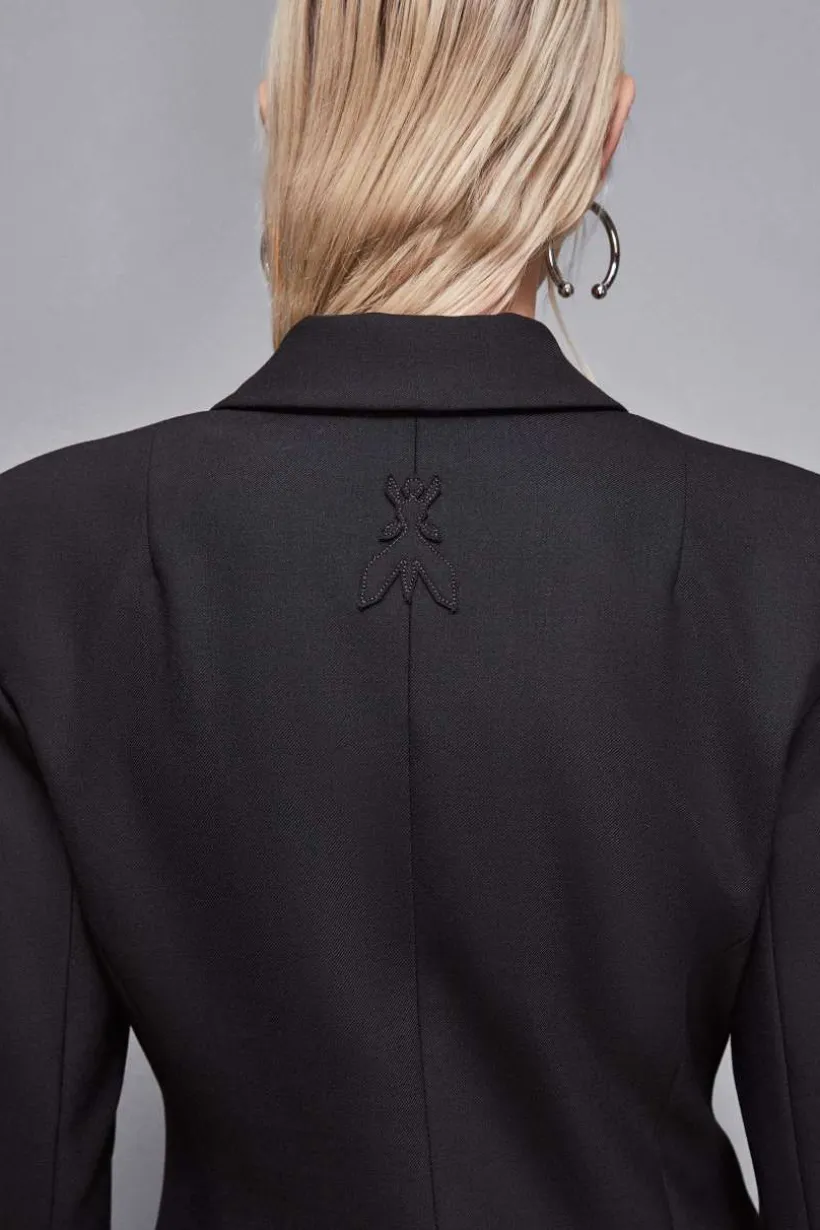 Giacca in gabardina di lana stretch